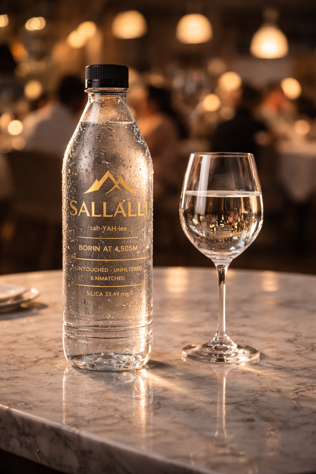 Sallalli bottle in elegant setting