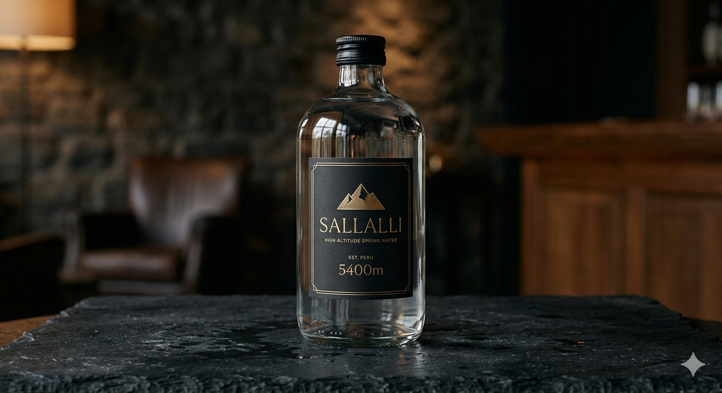 Sallalli premium glass bottle — 750ml high altitude spring water
