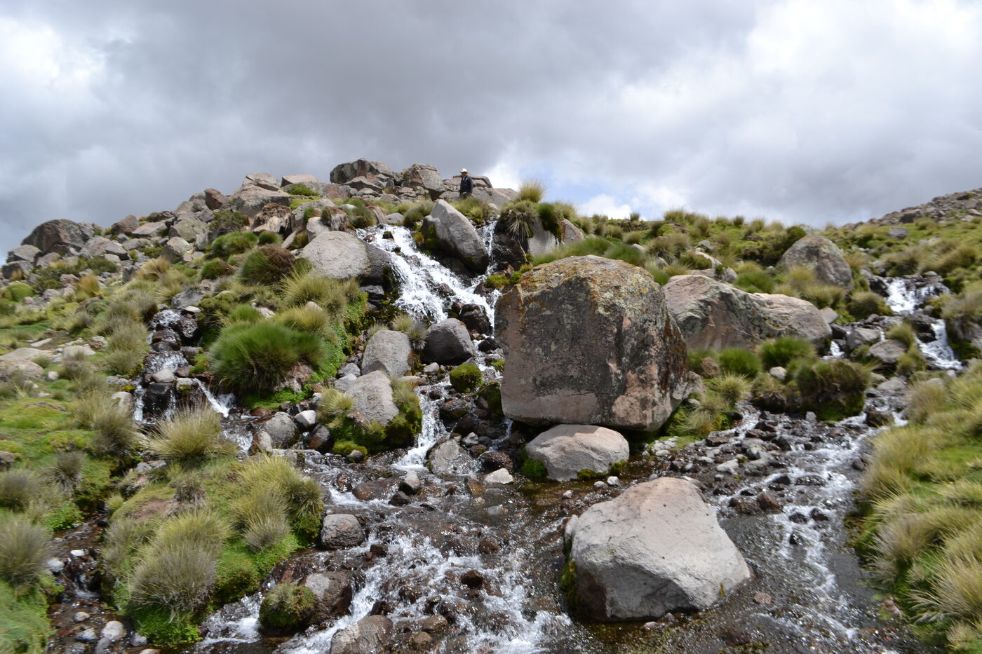 Clear water flowing from the Humajala spring at Sallalli